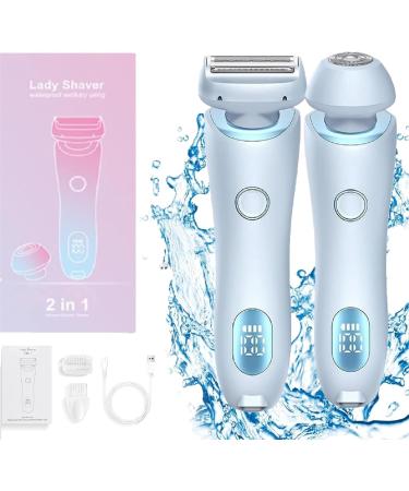 Gleam Pro 3.0 Shaver for Women Aurabody Shaver Beautibloom Razor SilkGlide Pro - 2024 Best Silk Glide Razor Livora Electric Razor Aura Body Shaver Eviay Premium Shaver (Blue)