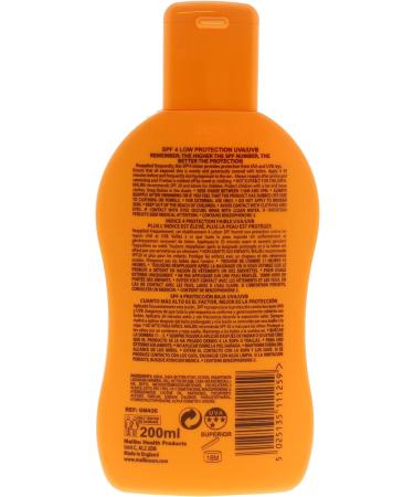 Malibu Sun SPF 4 Lotion 200ml - Low Protection, Water Resistant, Vitamin Enriched - Buy Online on GoSupps.com