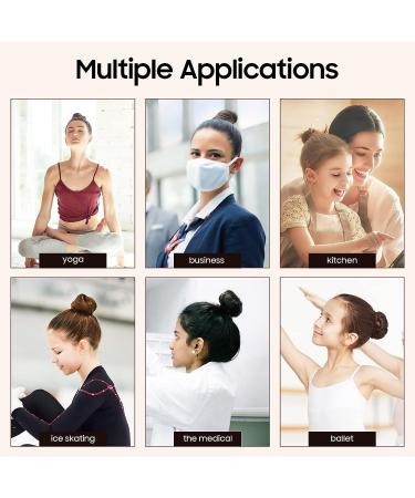 50 Pcs Invisible Hair Nets for Buns - 20 Inches Elastic Edge Mesh Bun Set with Bobby Pins - Hair Donuts for Ballet & Kitchen - Brown - Buy Online on GoSupps.com