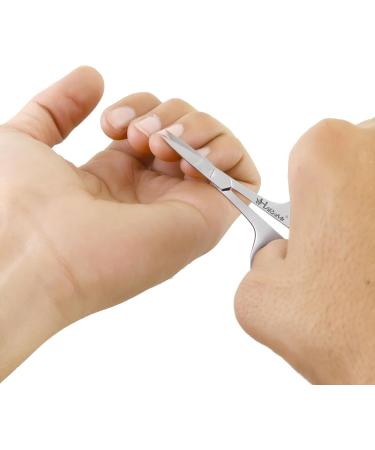 HARAMS Professional Stainless Steel Cuticle Nail Scissors with Diamond Grain Nail File - Multipurpose Manicure Pedicure Grooming Scissors - Buy Online on GoSupps.com