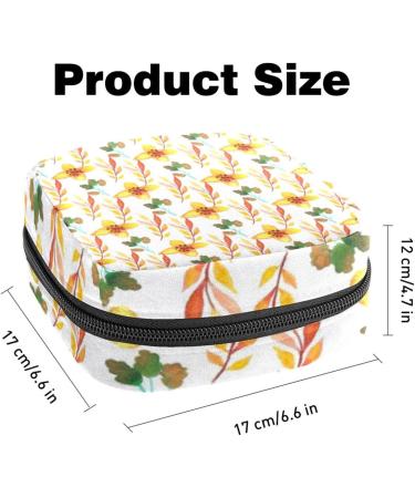 Stylish Portable Women's Binding-Up Bags | Menstrual Cup Pocket & Pads for Teens | Watercolor Yellow Flower Design - Buy Online on GoSupps.com