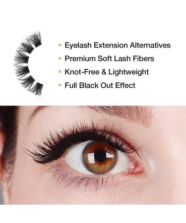 LASHVIEW DIY Eyelash Extension Kit with Cluster Lashes Glue and Tweezers - 56D#KIT 12&14mm - Buy Online on GoSupps.com