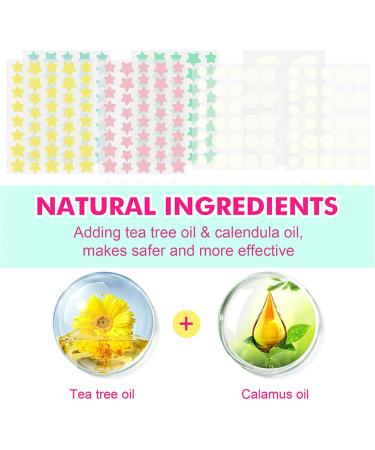 MUNSKT Acne Patch 224Pieces Translucent Hydrocolloid Star Shaped Spot Crescent Pimple Patches For Face and Body Anti Acne Dots Tea Tree Oil Herbaceous Centella Asiatica Treatment Pimple Stickers - Buy Online on GoSupps.com