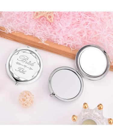 Pack of 12 Compact Pocket Makeup Mirrors - Bride to Be & Bride Tribe Set for Bridal Shower, Bachelorette Party Gift - Buy Online on GoSupps.com