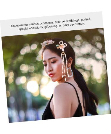 Beavorty 2 Sets comb flower tassel hairpins hanfu hair clip flower tassel clip flower tassel hair clip kimono hair barrettes hair clip hanfu headdress the flowers pair clip metal - Buy Online on GoSupps.com