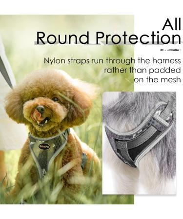 Thinkpet No-Pull Dog Harness Leash Set - Breathable Adjustable Safety Harness for Small Medium & Large Dogs - Reflective Soft Running Harness (1 Pack) - Gray - Buy Online on GoSupps.com