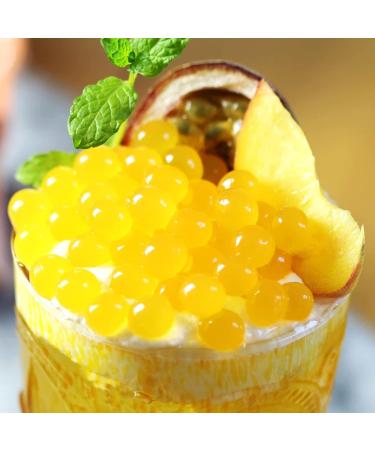 Tanoshiya Passion Fruit Popping Boba Pearls for Bubble Tea Dessert Toppings Cocktails - 1.3KG (Pack of 6) - Buy Online on GoSupps.com