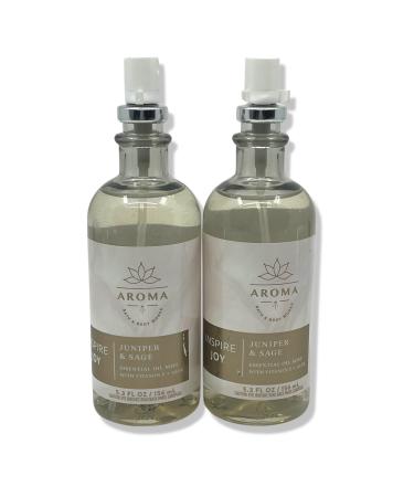Bath & Body Works Aromatherapy Juniper & SAGE Essential Oil Mist 5.3oz (2 Pack)