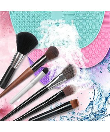 kawehiop Eyeshadow Concealer Makeup Brush Cleaning Mat Hotel Portable Nonslip Eyebrow Pen Silicone Washing Pad Beauty Supplies Black - Buy Online on GoSupps.com