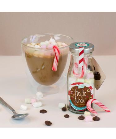 DIY Hot Chocolate Kit - Sweet Drinking Chocolate with Marshmallows & Candy Rod | 45g Chocolate Drops - Buy Online on GoSupps.com
