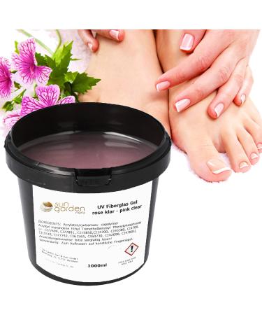  sun garden nails Premium Line 1000ml Clear Pink Fiberglass UV Gel Finishing Gel Builder Gel Top Coat 1-Phase Gloss Gel - Buy Online on GoSupps.com