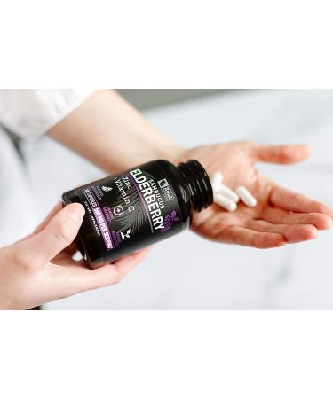 Max Strength Elderberry Capsules with Zinc & Vitamin C | 500mg Immune System Support | Black Sambucus Elderberry | 100 Count | 3-in-1 Support for Adults - Buy Online on GoSupps.com