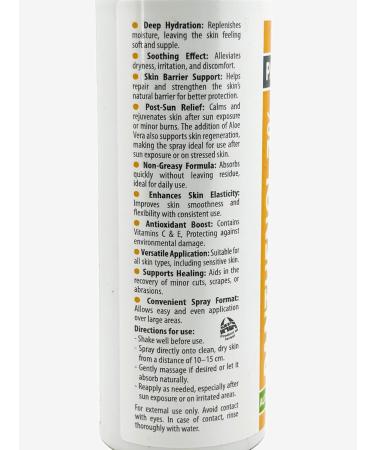 DR. SCHAVIT PantheDerm Aloe Vera & Panthenol 7% Skin Spray Hydrating & Soothing Face & Body Mist for Dry Sensitive or Irritated Skin After Sun Shaving Burns Post-Laser Tattoo 6.76 fl oz - Buy Online on GoSupps.com