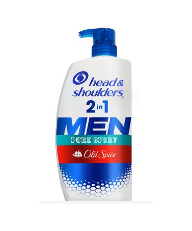 Head and Shoulders Mens 2 in 1 Dandruff Shampoo and Conditioner  Anti-Dandruff Treatment  Old Spice Pure Sport for Daily Use  Paraben Free  28.2 oz