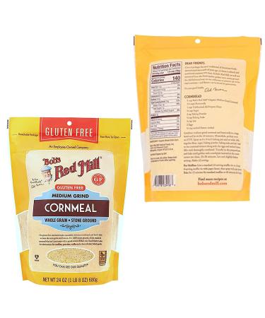 Gluten Free Cornmeal Bundle: Bob's Red Mill 24 Oz Bag + BELLATAVO Magnet - Ideal for Cornbread - Buy Online on GoSupps.com