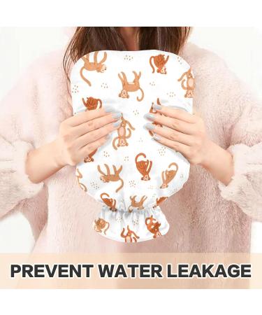 Naanle Monkeys Cartoon Hot Water Bottle 1L Heat Bottle for Bed Hand & Foot Warmer Pain Relief Heat & Cold Therapy International Shipping Available - Buy Online on GoSupps.com