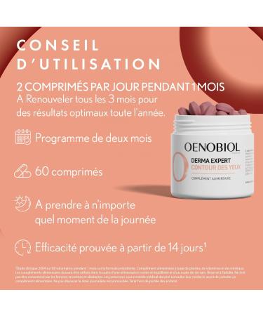 Oenobiol Derma Expert - Eye Contour - New Reinforced Formula - Effective in 14 Days - Food Supplement - 60 Tablets - Buy Online on GoSupps.com