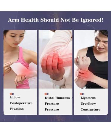 SFKLYU Hinged Elbow Brace - Postoperative Arm Support Stabilizer for Injury Recovery - Right Arm Splint with Strap - Buy Online on GoSupps.com