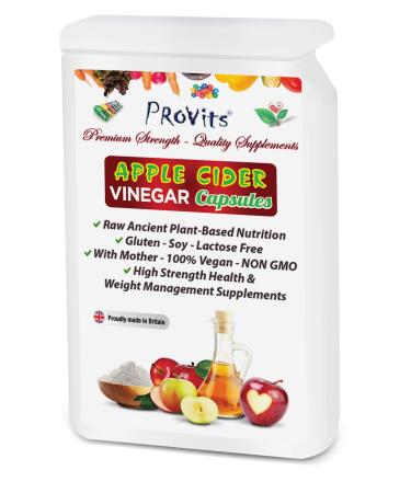 120 Apple Cider Vinegar Capsules with Mother 1200mg per Serving Natural High Strength Weight Loss Supplements - General Health Vegan Friendly Natural Probiotics & Antioxidants