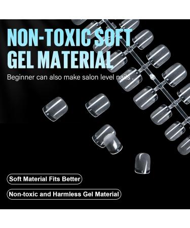 TOMICCA Extra Short Square Fake Nail Tips - 192Pcs Half Matte Acrylic Pre Filed Gel Tips for DIY & Salon - Perfect for Beginners & Professionals - Buy Online on GoSupps.com