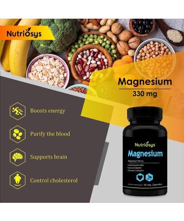 Johns Nutriosys Magnesium Citrate 330mg - 90 Veg Capsules for Improved Digestion - Buy Online on GoSupps.com