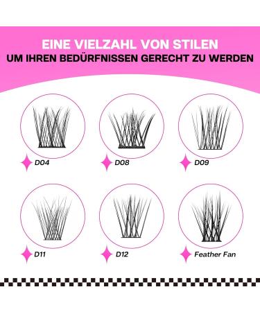 Calailis DIY Individual Eyelashes - 120 PCs D Curl Cluster Lashes for Home Application (10-16mm A12 Mix) | Shop Quality Lash Extensions - Buy Online on GoSupps.com