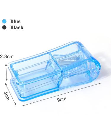 Redamancy Pill Cutter & Crusher Set - Blue & Black | Splitter for Small & Large Pills | Blade for Precision Cutting | Storage Compartment Included - Buy Online on GoSupps.com
