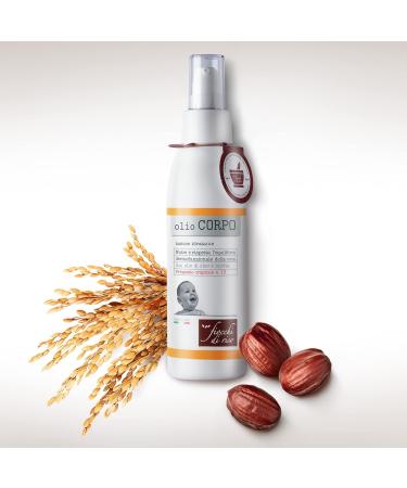 Fiocchi di Riso Body Oil 140ml - Hydrating Newborn Moisturizer | Fast Absorption & Skin Protection - Buy Online on GoSupps.com