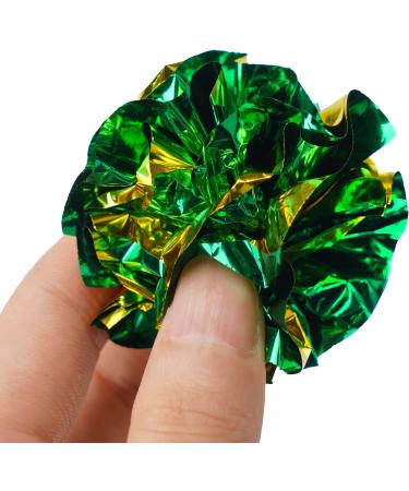 Chiwava 24PCS 1.6" Mylar Balls Shiny Crinkle Cat Toys Ball Kitten Crackle Lightweight Play Assorted Color - Buy Online on GoSupps.com