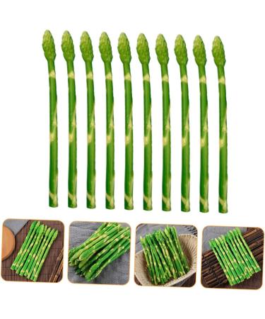 HOMSFOU 20 Pcs Simulated Asparagus Ornaments Pretend Play Food Fake Bamboos Food Faux Veggies Fake Food Model Asparagus Models Simulated Food Artificial Asparagus Model Pvc Vegetable Plant Light Greenx2pcs 19X0.9CMx2pcs - Buy Online on GoSupps.com