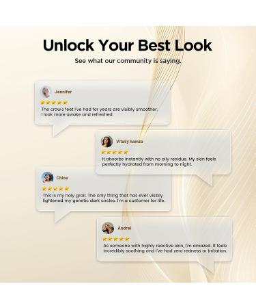 Hydrating Eye Serum for Dark Circles and Puffiness Caffeine Retinol Niacinamide Peptides Anti-Wrinkle Firming Smooths Fine Lines Under Eye Treatment 0.7 fl. oz Chic Platinum - Buy Online on GoSupps.com