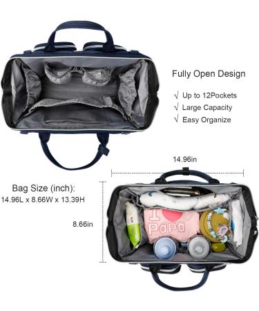 Pomelo Baby Changing Bag with Pram Clips & Mat - Blue | Convenient & Stylish Choice - Buy Online on GoSupps.com