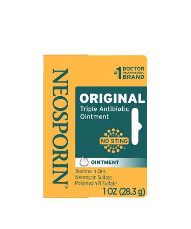 Neosporin Original First Aid Antibiotic Ointment with Bacitracin Zinc for Infection Protection Wound Care Treatment & Scar Appearance Minimizer for Minor Cuts Scrapes and Burns 1 oz 1 Ounce