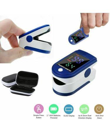 Finger Pulse Oximeter with LED Display - Family Health Monitor for Blood Oxygen Saturation Levels - Buy Online on GoSupps.com