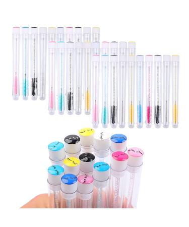 50 Pcs Disposable Mascara Brushes in Sanitary Tube - Black Diamond Eyelash Spoolies Makeup Brush for Lash Supplies - Buy Online on GoSupps.com