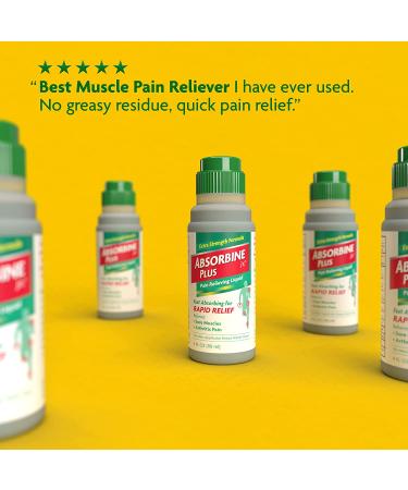 ABSORBINE JR. Pain Relieving Liquid with Menthol for Sore Muscles, Joint Aches, Arthritis Pain Relief - 4 Oz, Pack of 2 - Buy Online on GoSupps.com