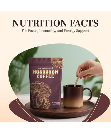 Instant Mushroom Coffee with Lions Mane Turkey Tail 6 Adaptogenic Mushrooms Mushroom Supplement & Powder for Energy Focus Digestion & Immunity 30 Servings - Buy Online on GoSupps.com