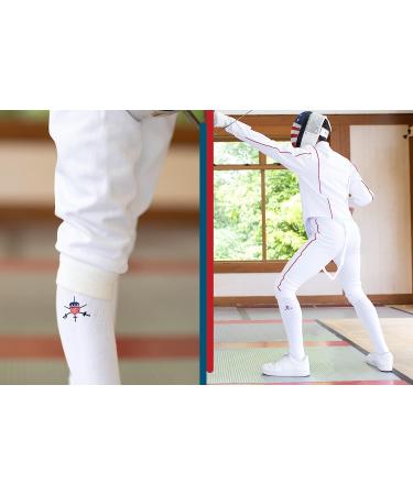 American Fencing Gear Fencing Socks - Set of 2 Pairs for Foil, Epee, Sabre - 100% Cotton Large - Buy Online on GoSupps.com