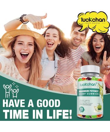 Hemp Gummies High Potency for Sleep, Pain, Anxiety- Pure Extra Strength Organic H mp Oil Gummies - 100% Natural Bear Hemp Gummy for Adults, 80 Counts Fruit Punch - Buy Online on GoSupps.com