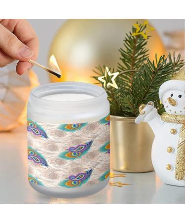Orange Lemon Aromatherapy Candles - 7 oz Scented Jar Candle Gift Set for Women | Long Lasting Home Fragrance with Peacock Feather Design - Buy Online on GoSupps.com