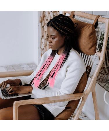 Ponytail Women's Hairstyle Decor Dreadlock Wig for Kids Kid Hair Ties Curly Wig Twist Bohemian Body Hair Accessory Hairpiece Passion Headband Hair Rope Hair Piece Child Braid Silk Black Pink - Buy Online on GoSupps.com