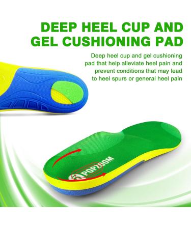 Comfortable Work Shoe Insoles for Plantar Fasciitis & Foot Pain - Durable Inserts for Men & Women (EU45-47) - 30cm Yellow - Buy Online on GoSupps.com