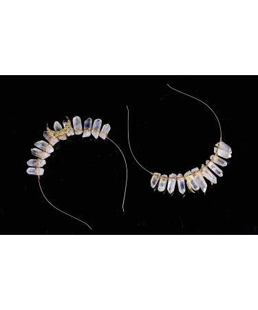 Natural Crystal Quartz Moon Headband - Raw Gemstone Moon Crown for Women - Buy Online on GoSupps.com