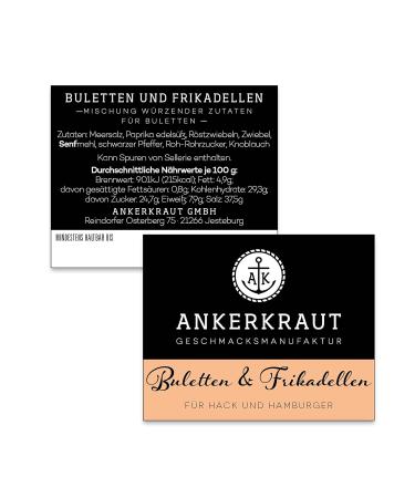 Ankerkraut Buletten & Fleischpflanzerl Spice Mix for Meatballs - 100g Cork Glass | Premium Meat Seasoning for Delicious Dishes - Buy Online on GoSupps.com