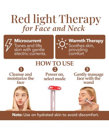 7-in-1 Red Light Therapy Device | LED Face & Neck Skincare Tool for Beauty & Rejuvenation - Rechargeable Massage Wand - Buy Online on GoSupps.com