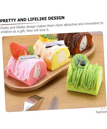 Vaguelly 4pcs Simulation Cake Model Household Products Pu Pink Food Play 6.5X6.5CMx4pcs 1 - Buy Online on GoSupps.com