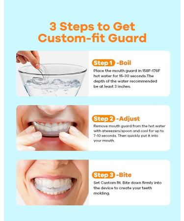 SmileShark Night Guard for Clenching Teeth - 2 Regular & 2 Heavy Duty Mouth Guards Included - Buy Online on GoSupps.com