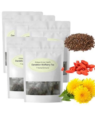 Pustuep Dandelion Tea Dandelion Wolfberry Tea Organic Goji Berry Chrysanthemum Tea Dandelion Root Tea 5 Bag