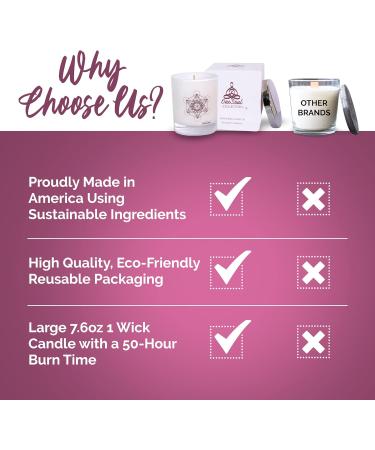 Lavender Vanilla Aromatherapy Candle | Hand-Poured Soy Luxury Candle | 50-Hour Burn | OneSoul Collection - Floral Scented Candle with Metatron s Cube Symbol - Buy Online on GoSupps.com