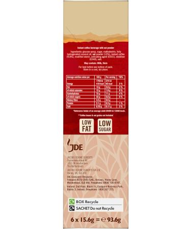 Kenco Plant Based Oat Latte Instant Coffee Sachets x6 (Pack of 5 Total 30 Sachets) - Buy Online on GoSupps.com